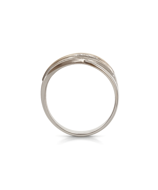 Кольцо из позолоченного серебра с цирконами