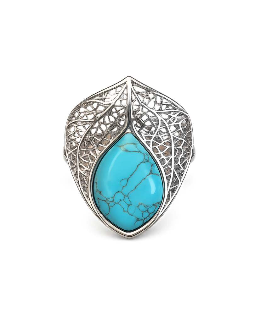 Sterling silver ring with turquoise