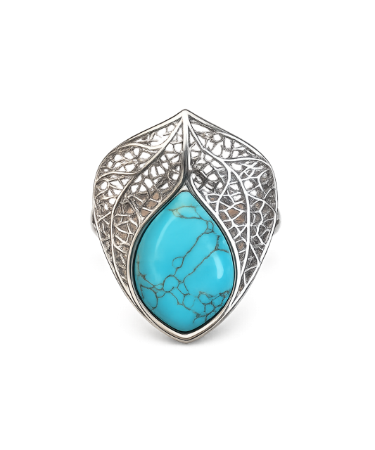 Sterling silver ring with turquoise