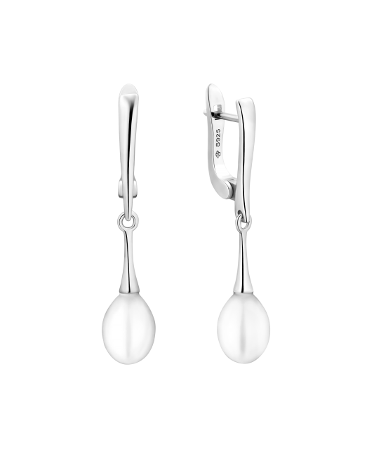 Sterling silver earrings with pearls