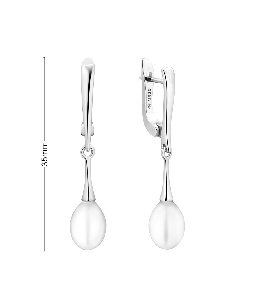 Sterling silver earrings with pearls