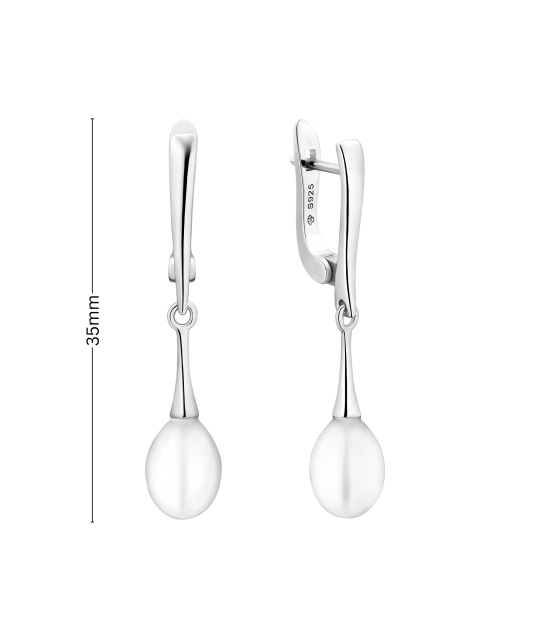 Sterling silver earrings with pearls