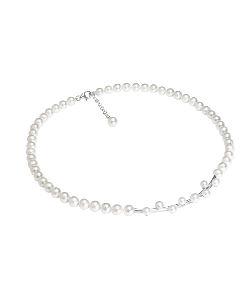 Pearl necklaces with sterling silver