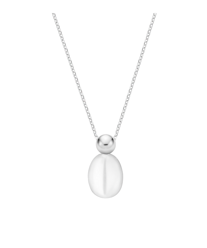 Sterling silver chain with pearl pendant