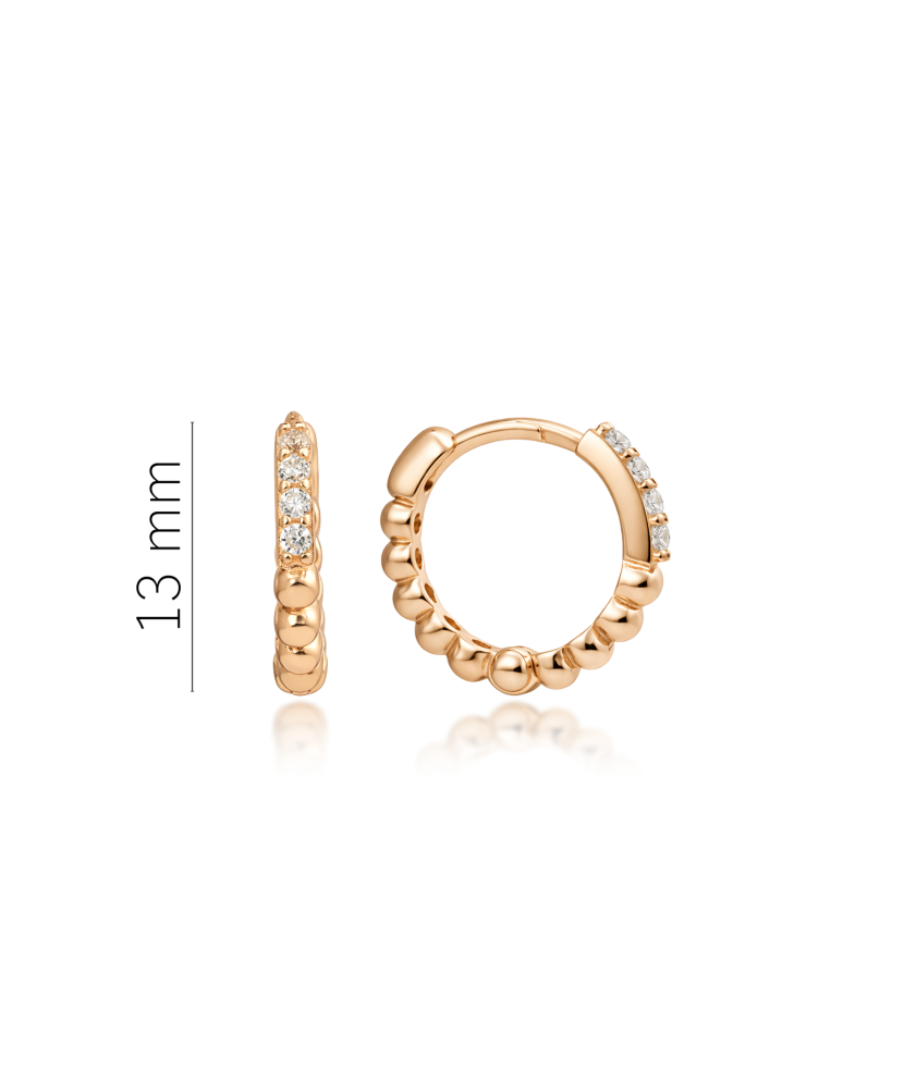 Золотые серьги с цирконами