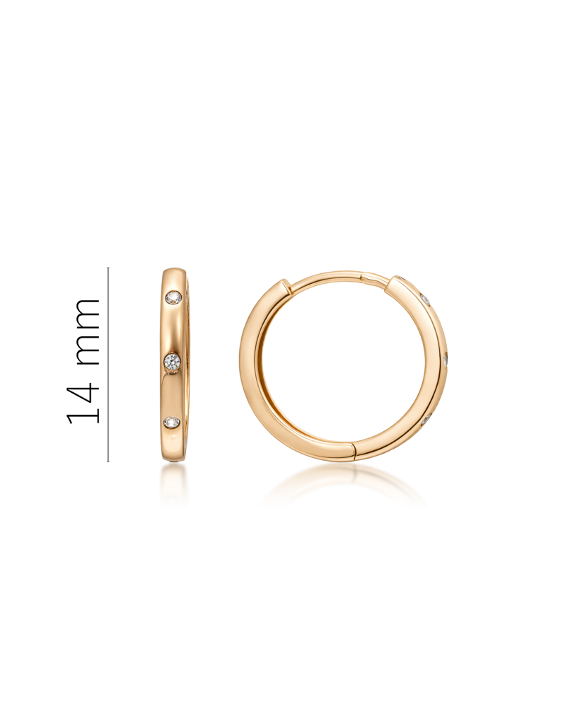 Золотые серьги с цирконами