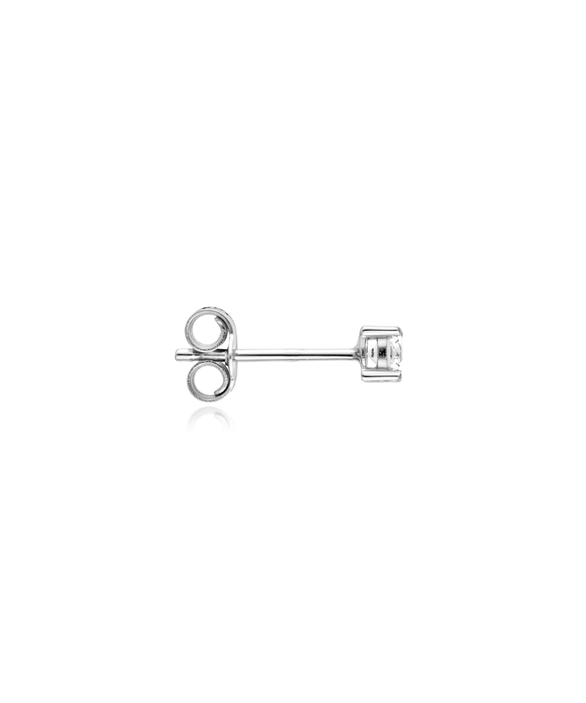Серьга из белого золота с цирконием (1 шт.)