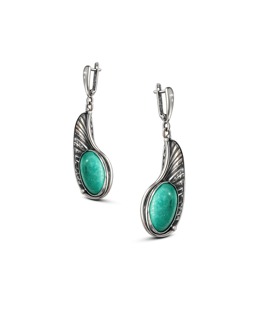 Sterling silver earrings with turquoise