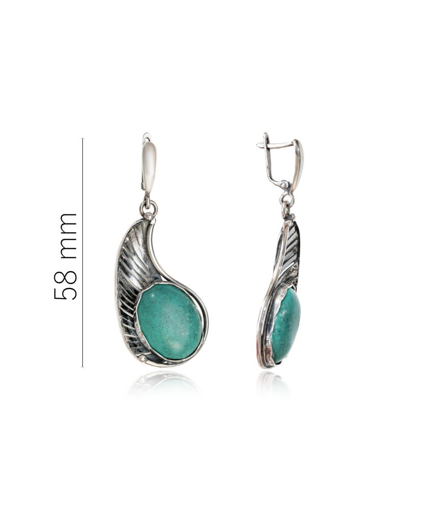 Sterling silver earrings with turquoise