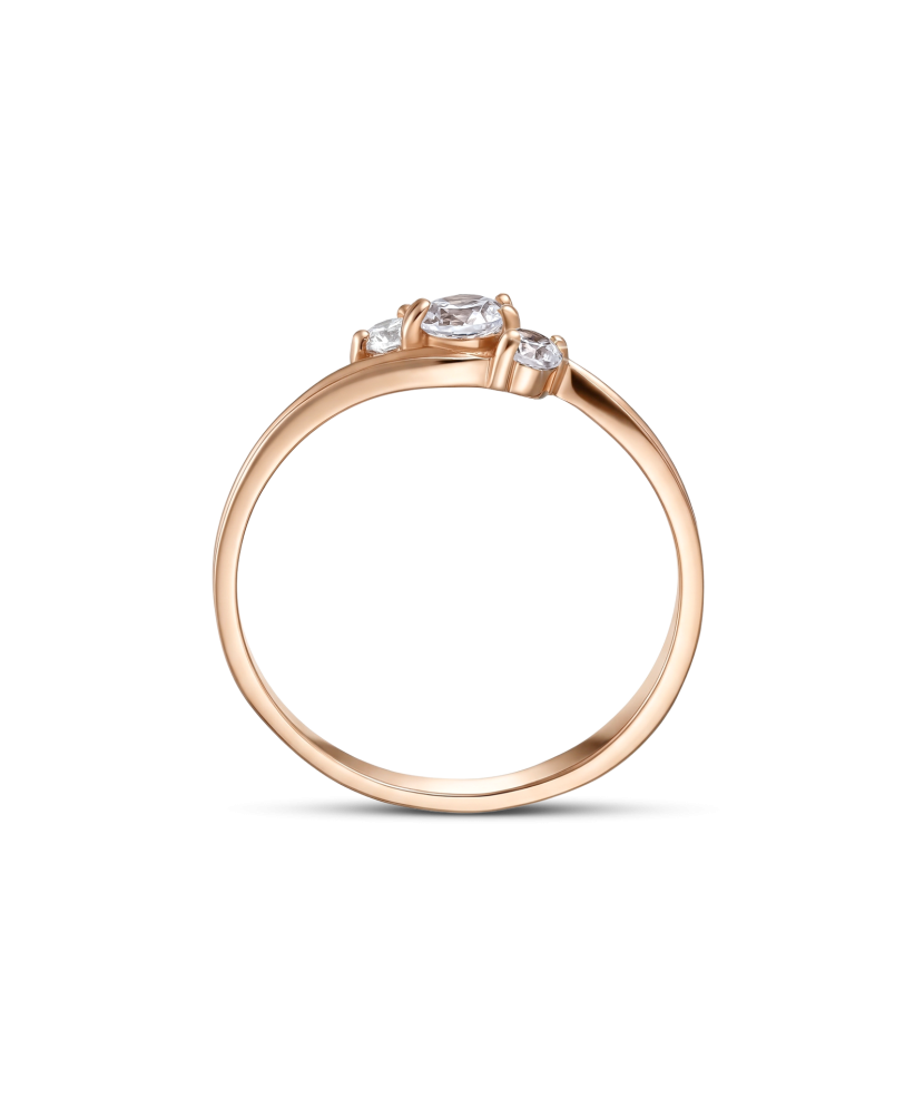 Золотое кольцо с цирконами