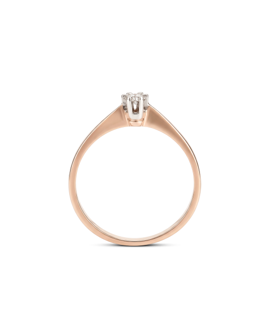 Gold ring with zircons