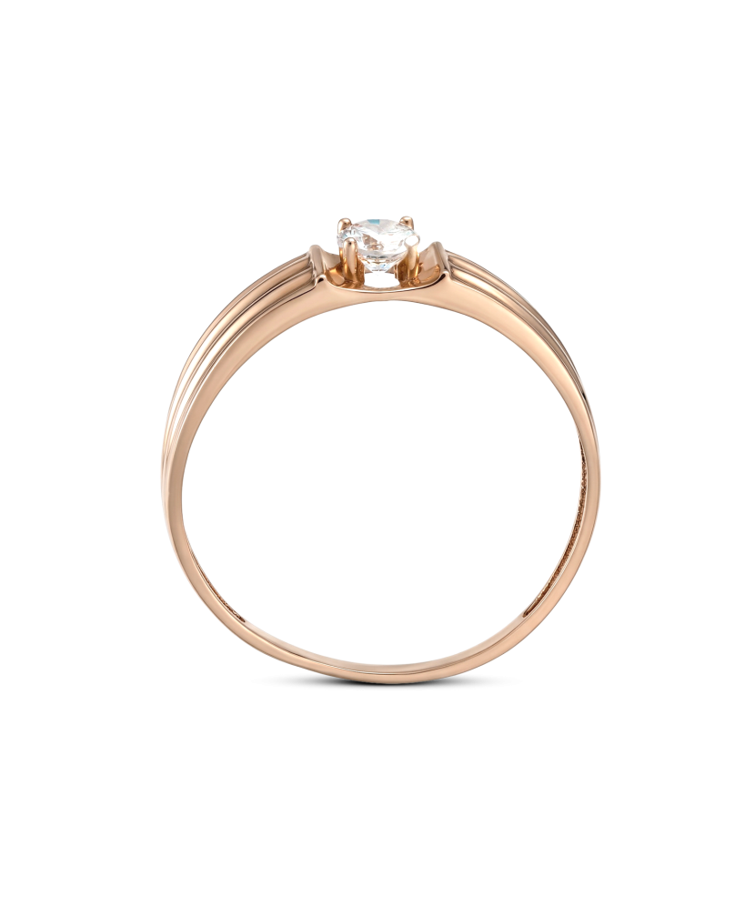 Gold ring with zircons