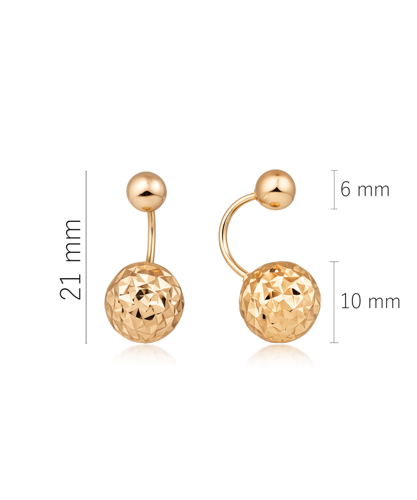 Engraved Gold Earrings