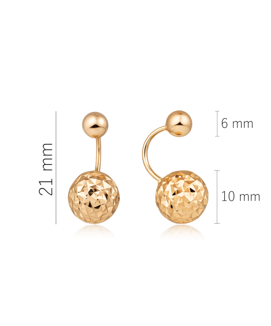 Engraved Gold Earrings