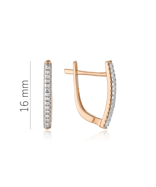 Золотые серьги с алмазами