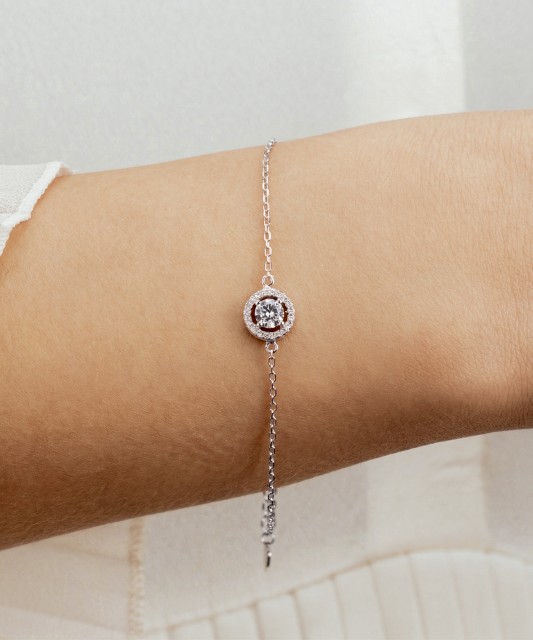 Sterling Silver bracelet with zircons