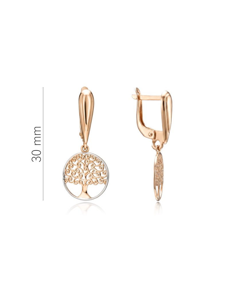 Gold earrings "Tree of life"