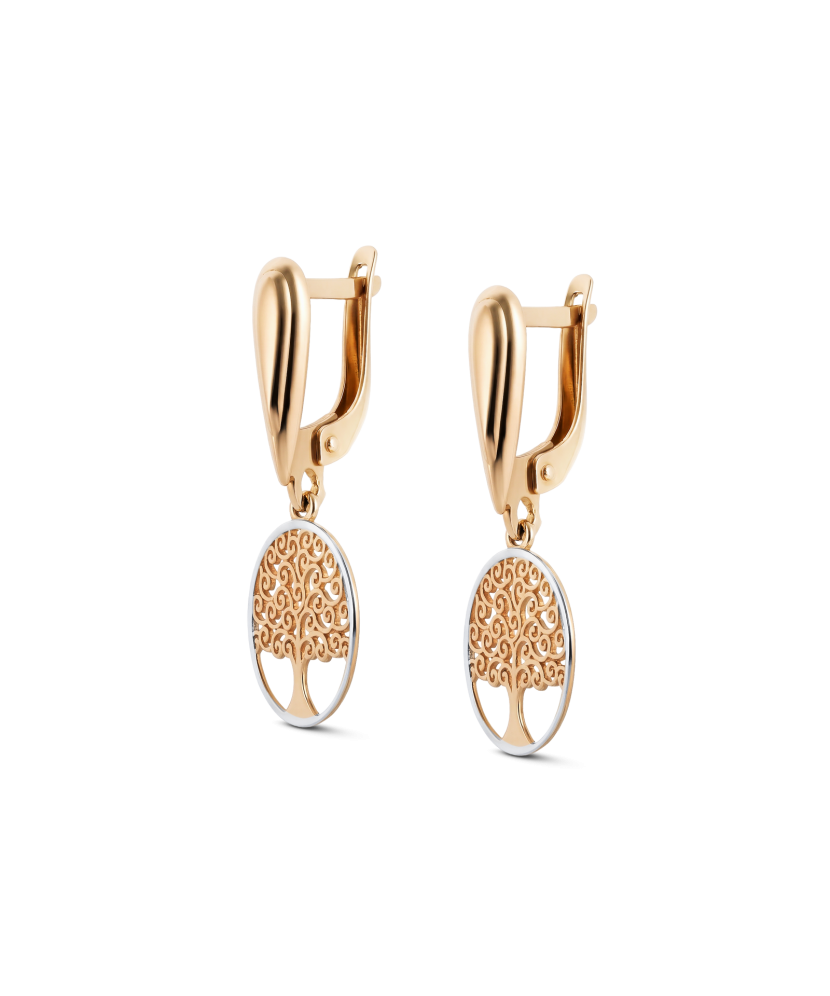 Gold earrings "Tree of life"