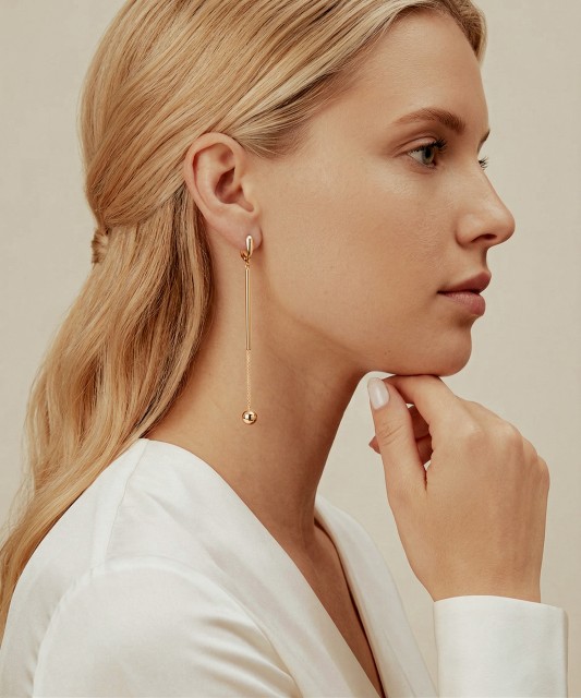 Gold earrings