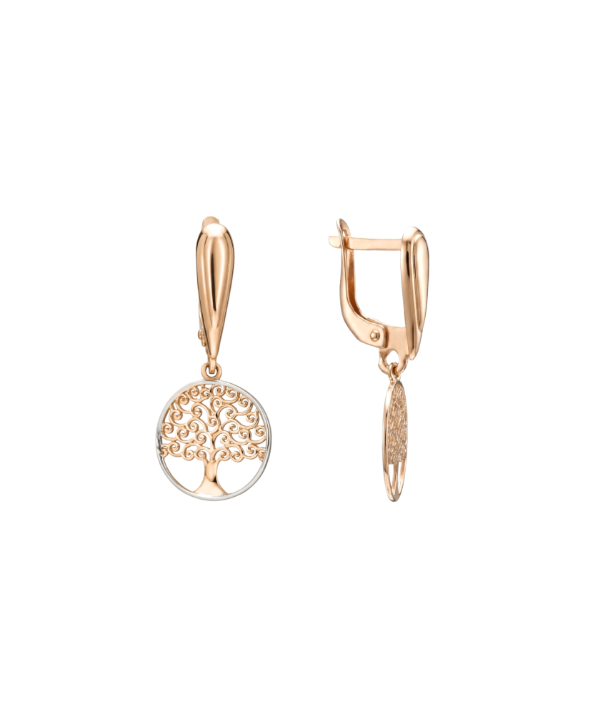 Gold earrings "Tree of life"