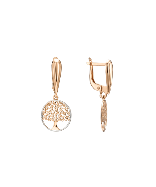 Gold earrings "Tree of life"