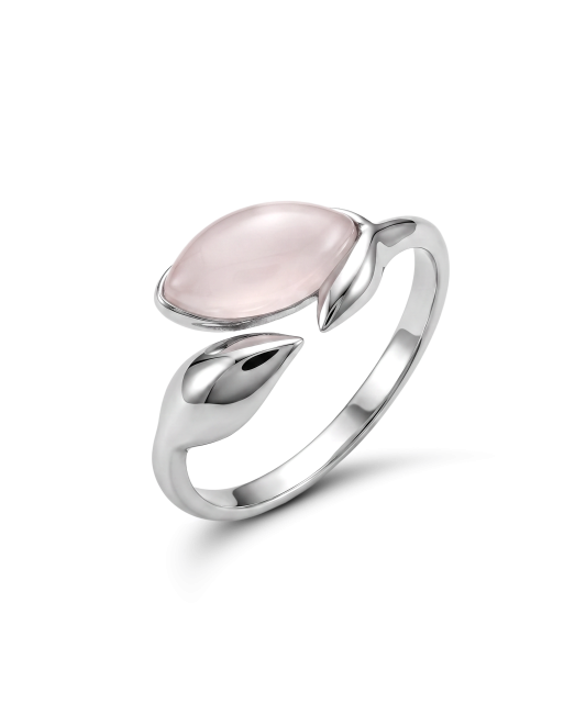Серебряное кольцо с розовым кварцем