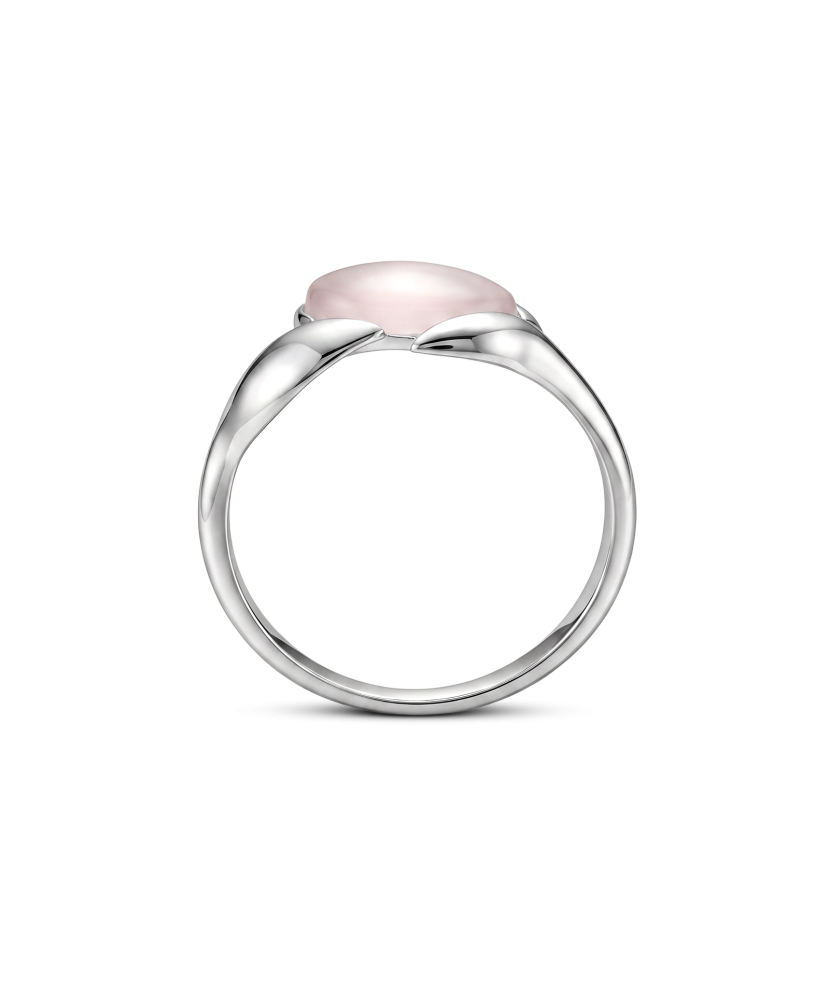 Sterling Silver ring with rose quartz