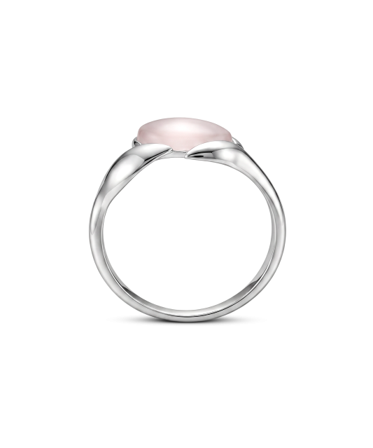 Sterling Silver ring with rose quartz