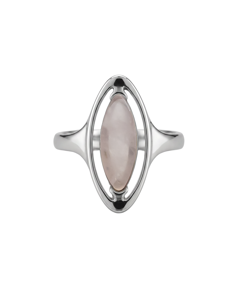 Серебряное кольцо с розовым кварцем