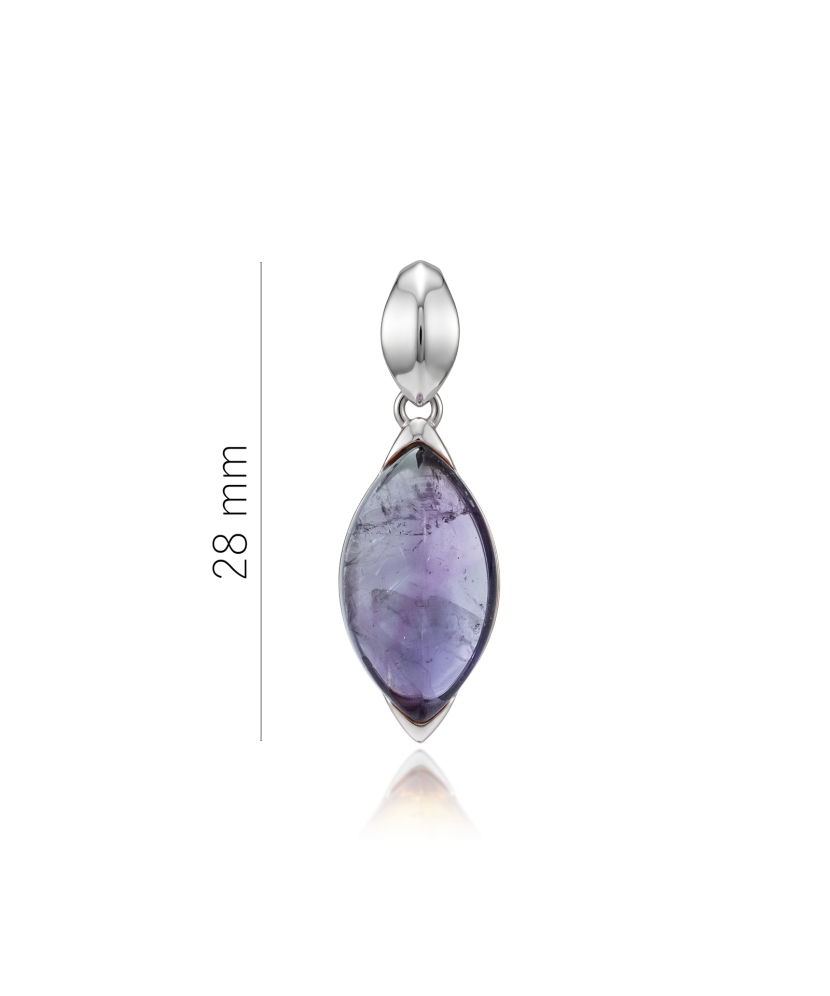 Sterling Silver pendant with amethyst and zircons