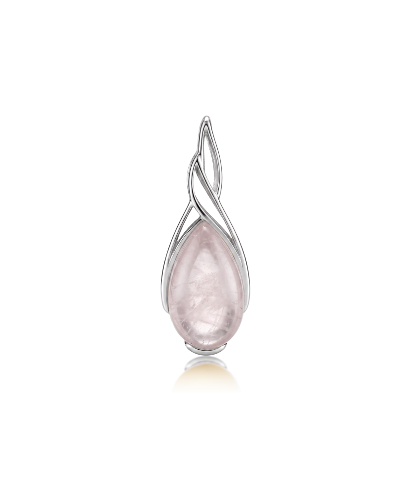 Sterling Silver pendant with rose quartz