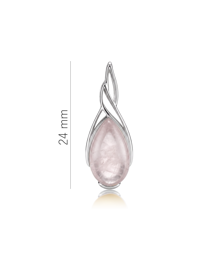 Sterling Silver pendant with rose quartz
