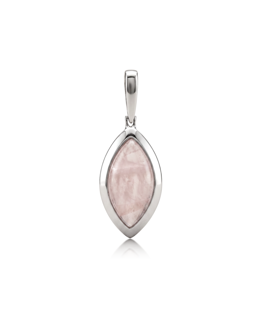 Sterling Silver pendant with rose quartz