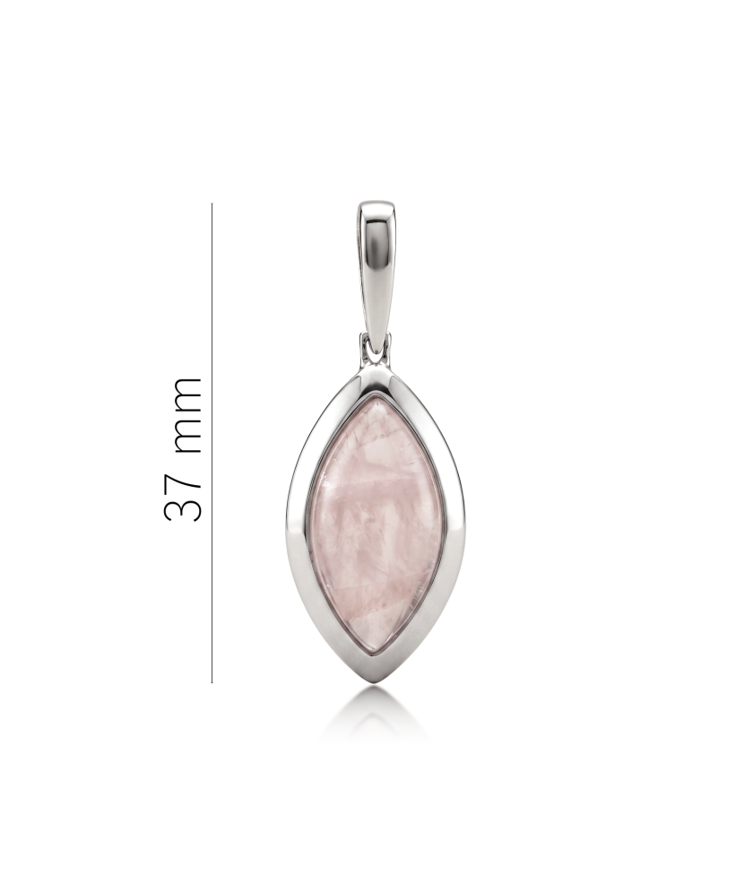 Sterling Silver pendant with rose quartz