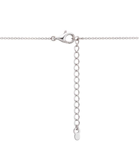 Серебряная цепочка с подвеской из розового кварца