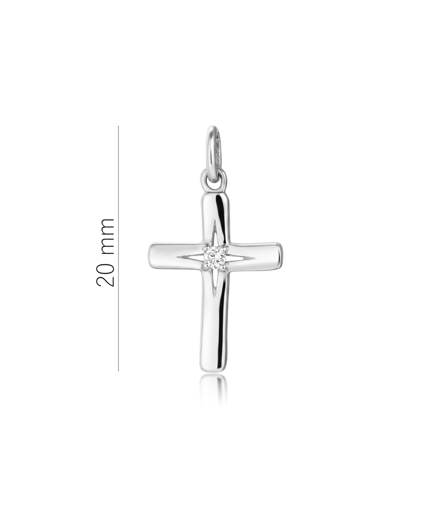White gold pendant with diamonds "Cross"