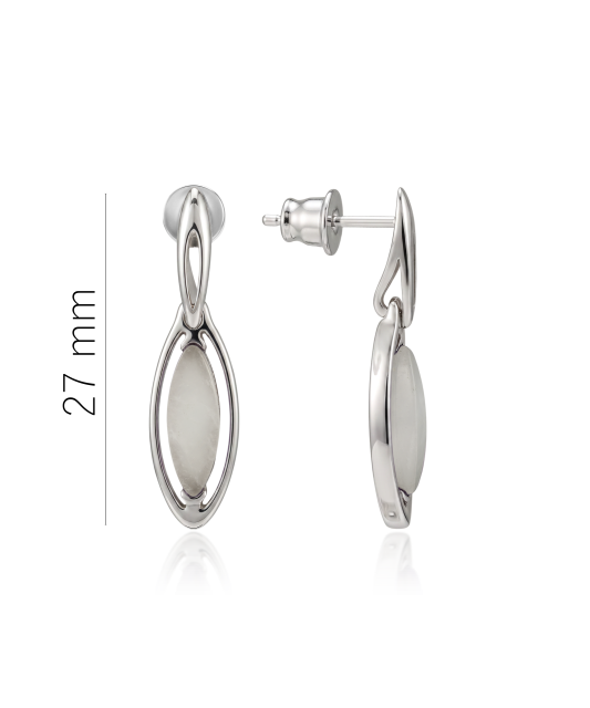 Sterling silver earrings with rose quartz