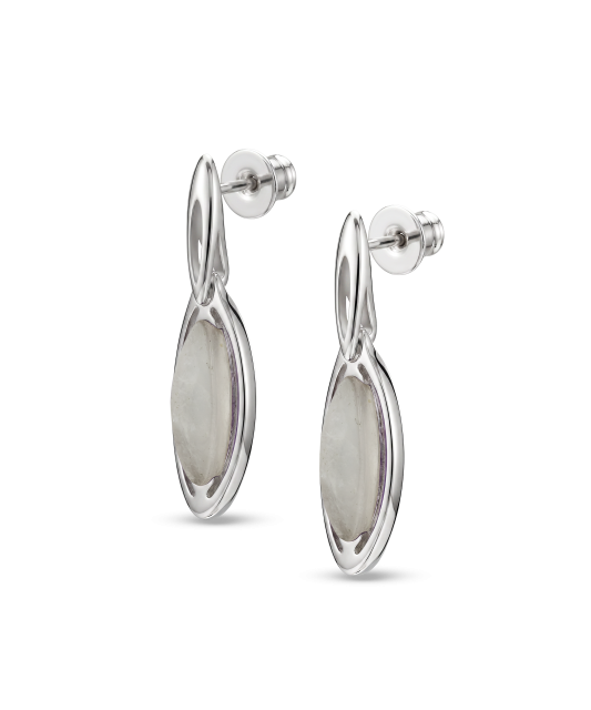 Sterling silver earrings with rose quartz