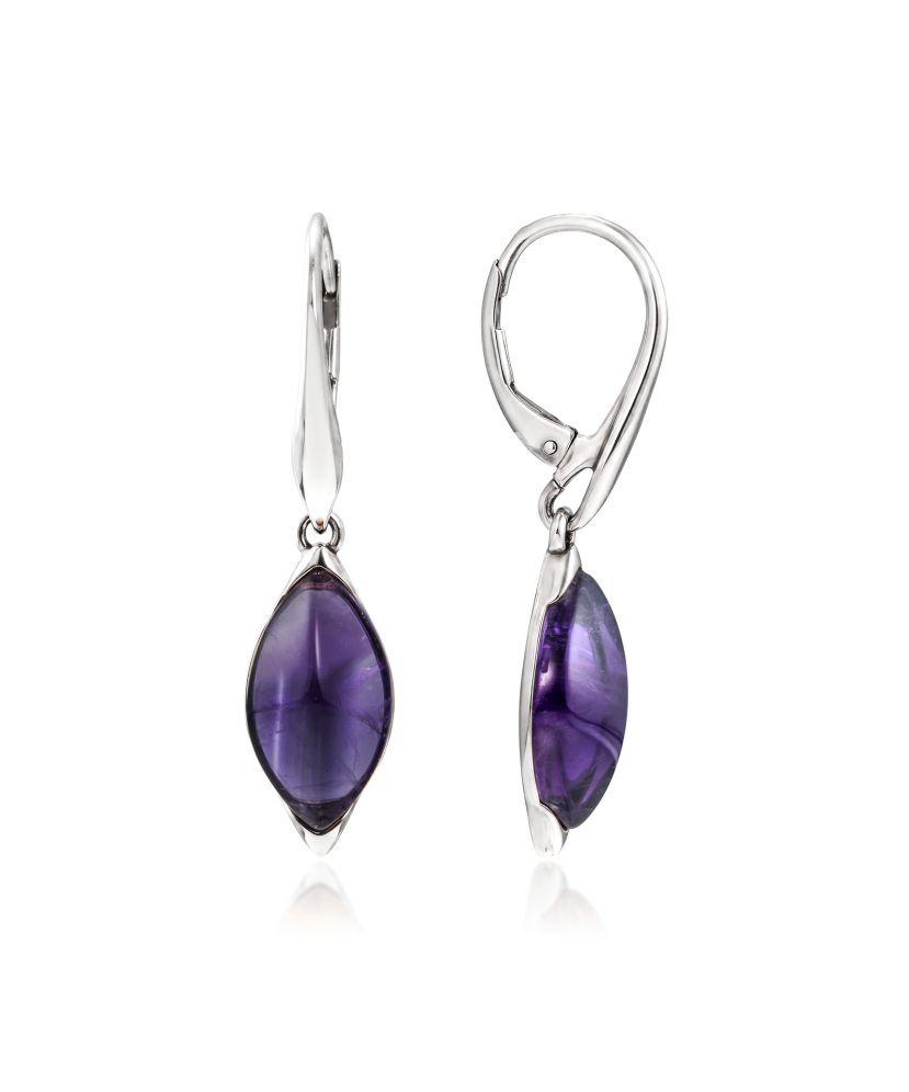 Sterling silver earrings with amethyst
