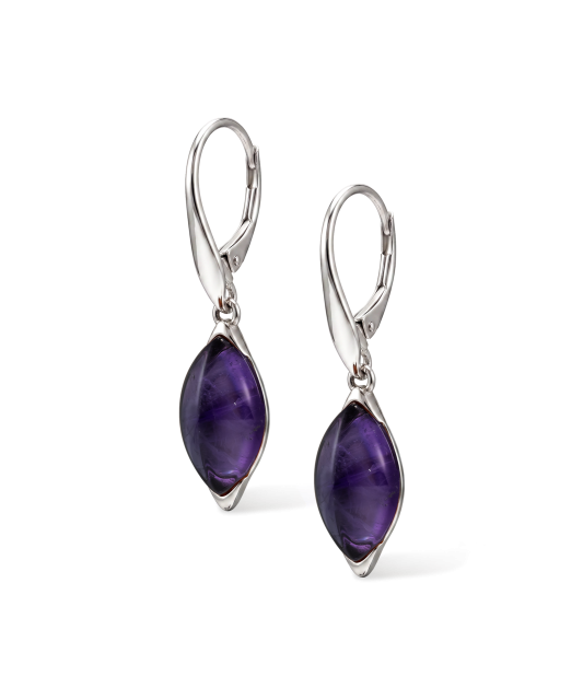 Серьги из серебра с аметистом