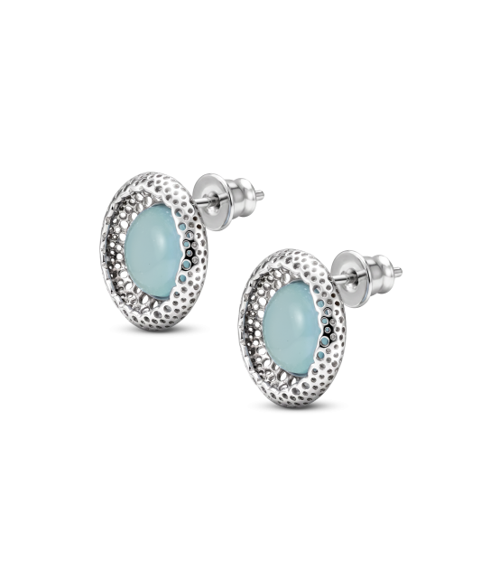 Sterling silver earrings with agate