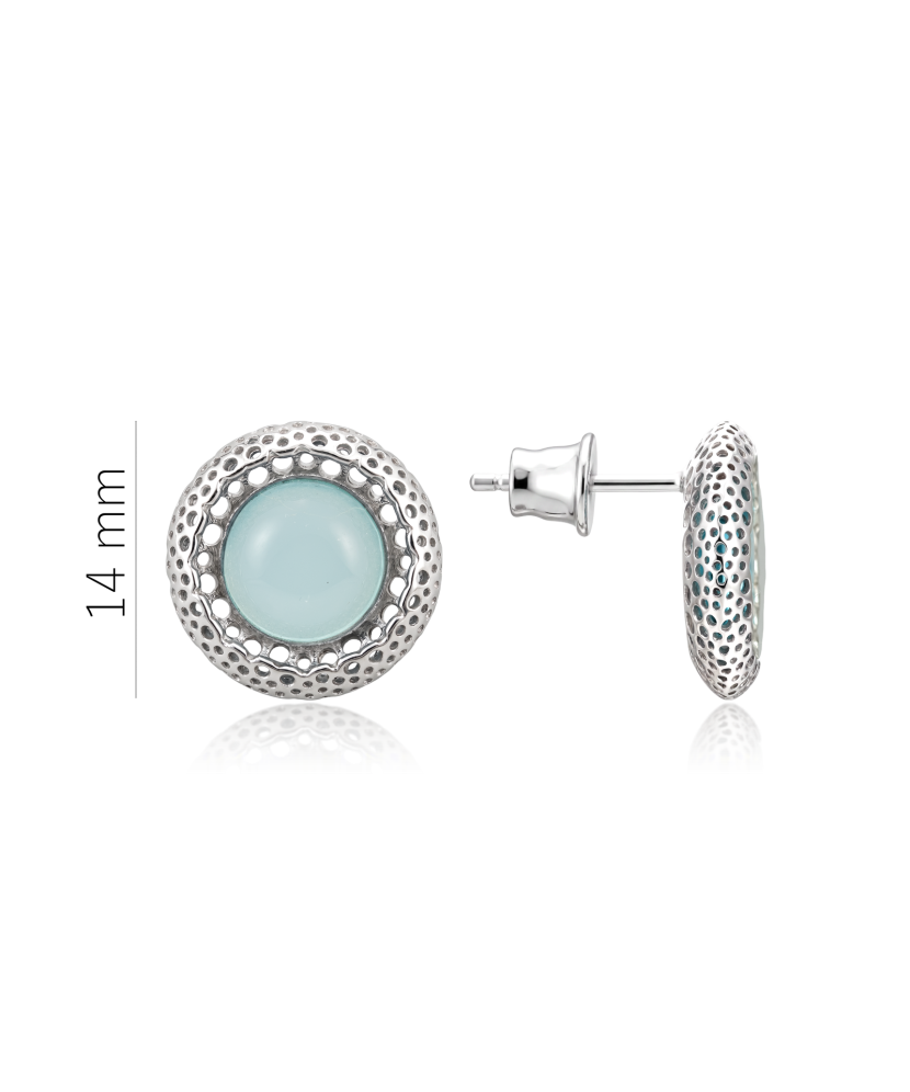 Sterling silver earrings with agate