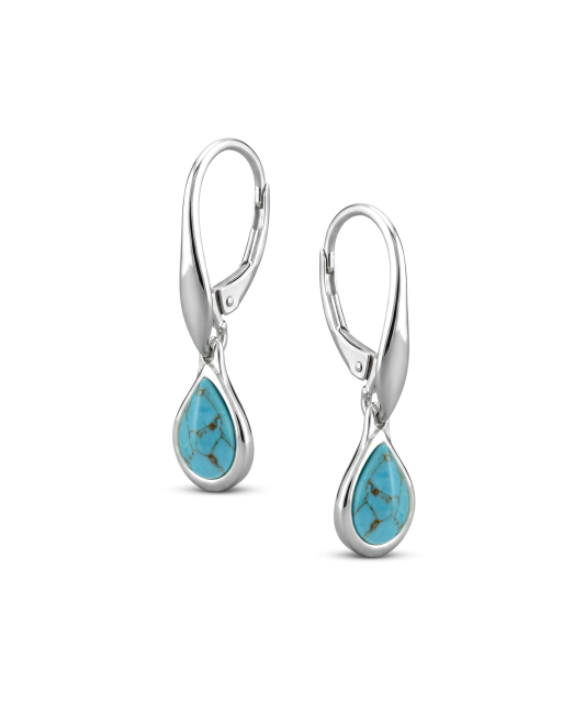 Серьги из серебра с бирюзой