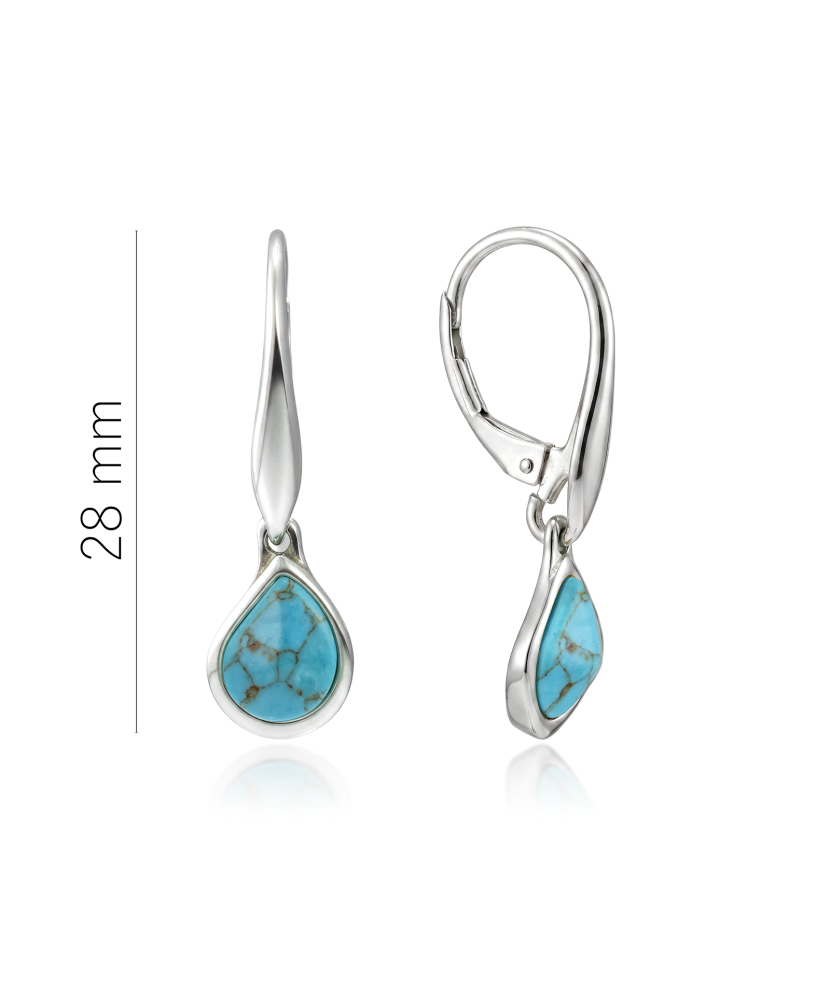 Серьги из серебра с бирюзой