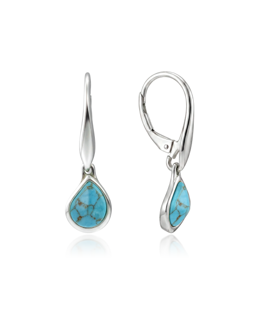 Серьги из серебра с бирюзой
