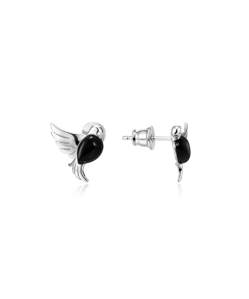 Sterling silver earrings with onyx