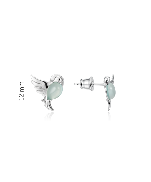 Sterling silver earrings with agate