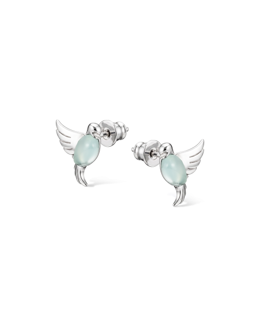 Sterling silver earrings with agate