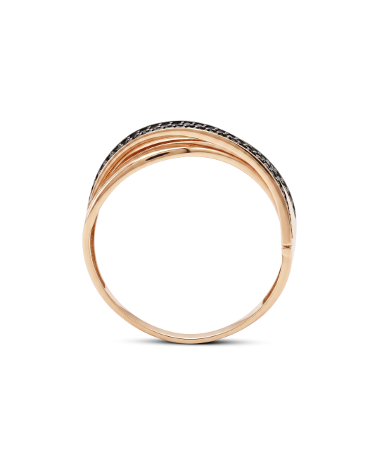 Gold ring with zircons