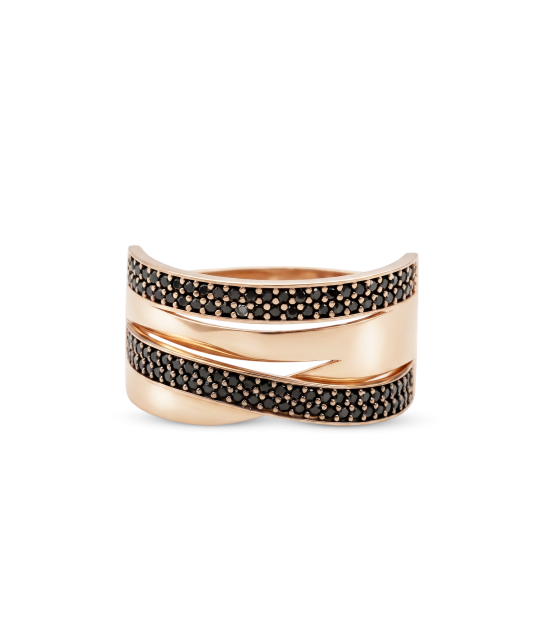 Gold ring with zircons